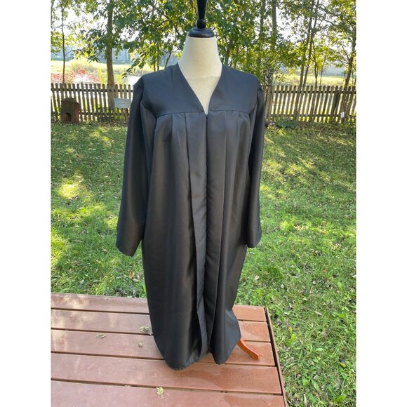 Black Jostens Graduation Gown Size 507 - 509 Polyester Cosplay - Picture 1 of 9